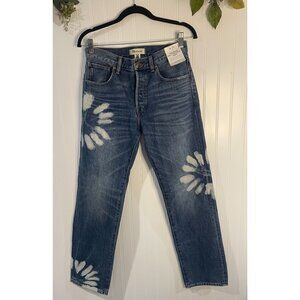 Madewell The Dean Easy Straight Jean W25 Blue Denim100%Cotton Button-Fly Fair Tr